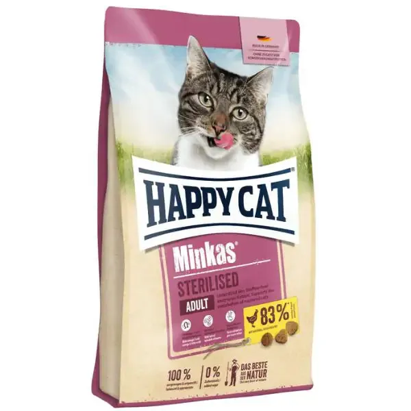 Happy Cat Minkas Sterilised Adult Pollo 10 kg - Croccantini per gatti - immagine 1
