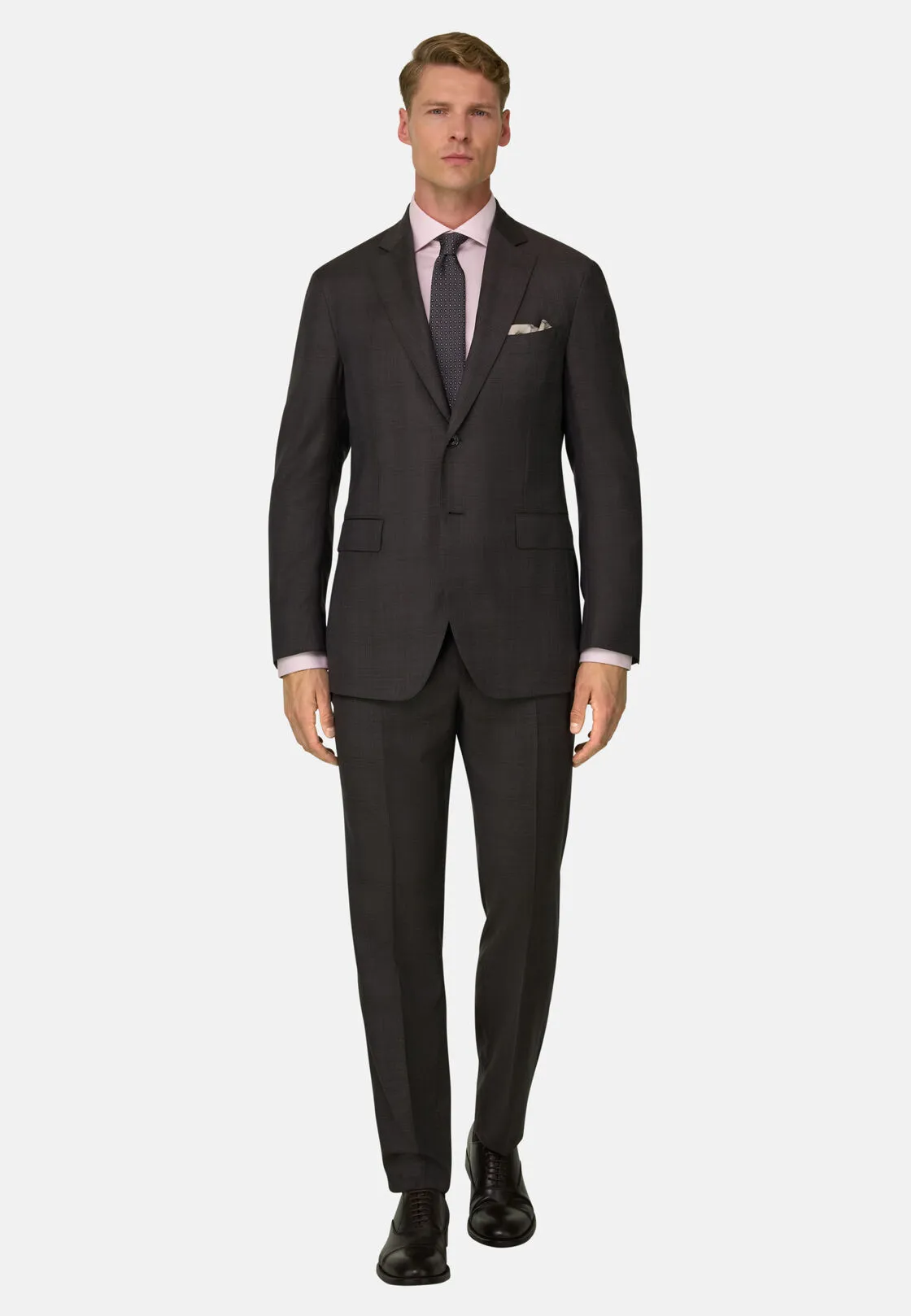Boggi, Abito Principe Di Galles In Lana Superfine, Uomo, Grigio scuro, Taglia: 46 - immagine 2