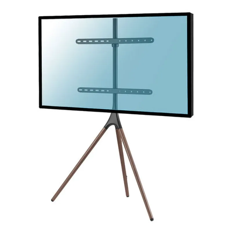 Kimex Porta TV con Cavalletto per Schermi 45''- 65'' VESA 600x400 Max. 32Kg Nero/Noce - immagine 1