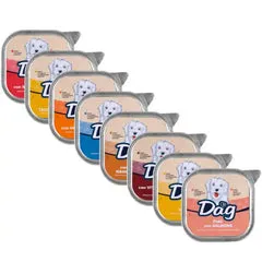 Dag Dog All Breeds Patè 300 gr Pollo, tacchino e verdure - confezione da 6 pezzi - Cibo umido per cani - immagine 1