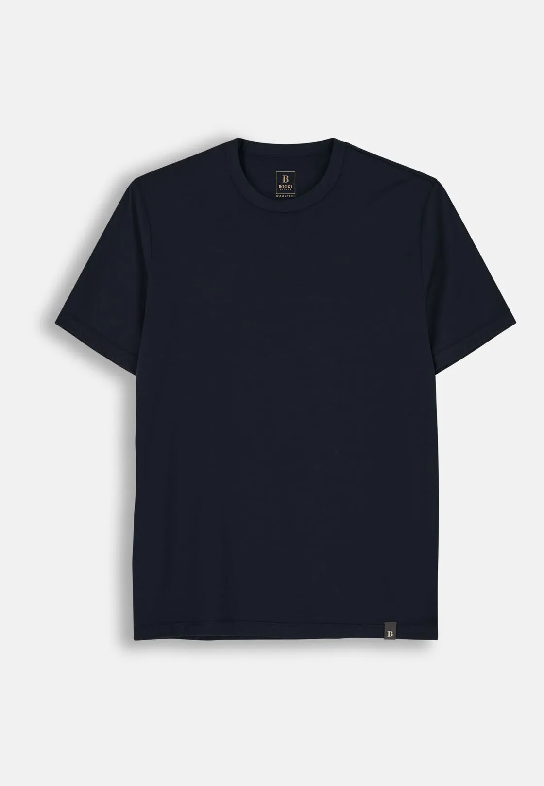Boggi, T-shirt In Jersey Di Lana Wooltech, Uomo, Navy, Taglia: XL - immagine 5