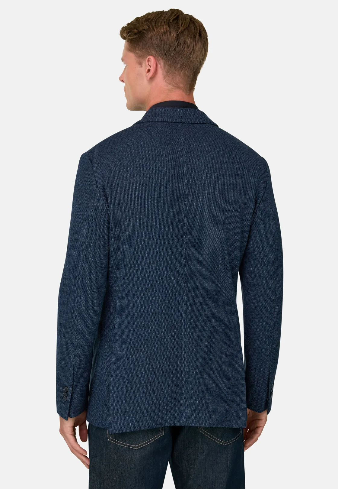 Boggi, Giacca Strutturato In Misto Cotone B Jersey, Uomo, Indaco, Taglia: 52 - immagine 4