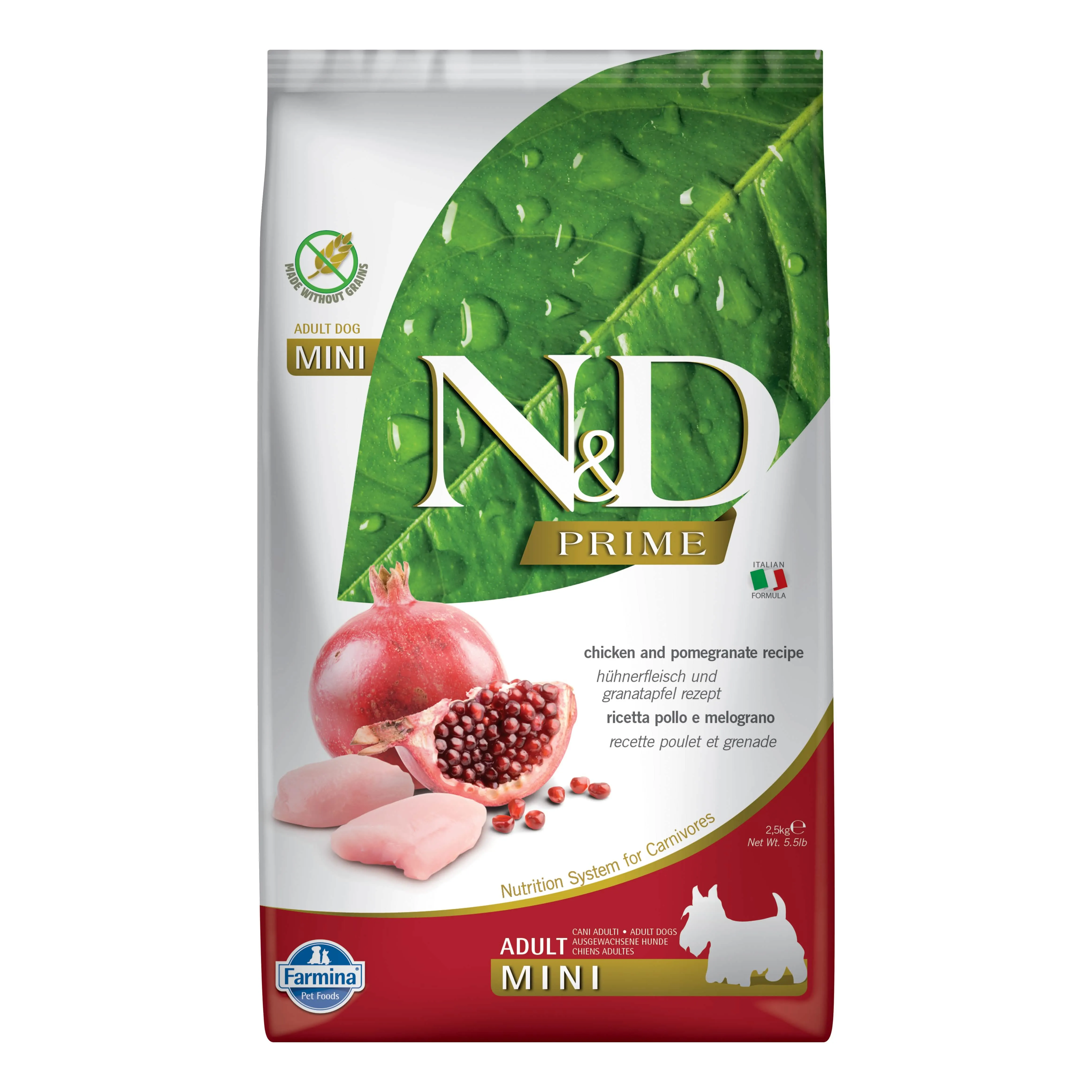 N&d dog pollo e melograno adult mini 2,5 kg - immagine 1