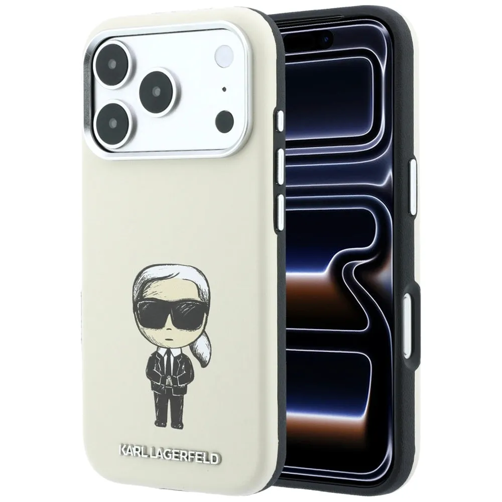 Custodia MagSafe per Apple iPhone 18 Pro / 17 Pro, Karl Lagerfeld, Ikonik Sketch, Beige - immagine 1