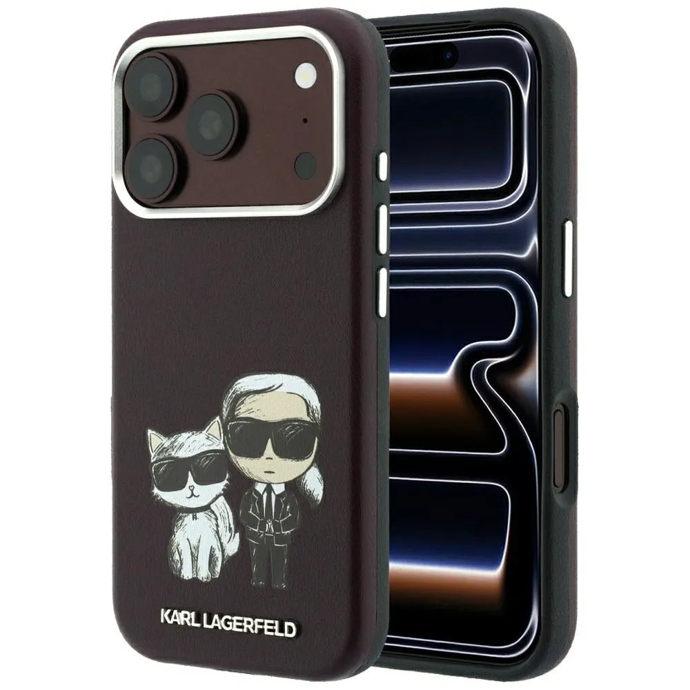 Custodia MagSafe per Apple iPhone 18 Pro / 17 Pro, Karl Lagerfeld, KC Bodies Sketch, Vinaccia - immagine 1