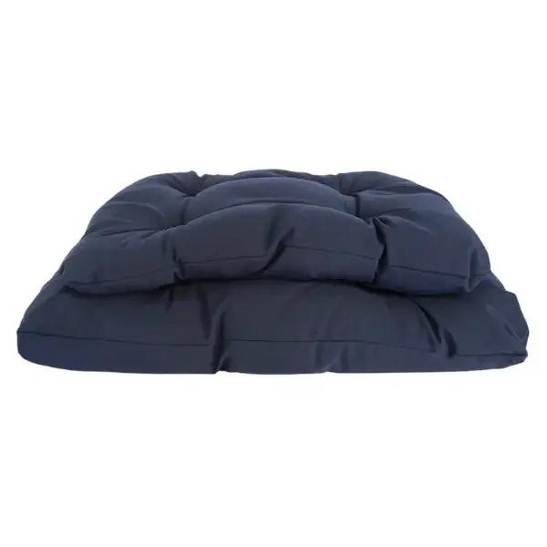 Cuscino imbottito rettangolare con 4 impunture Blu Nasonero Misura 90x70 cm - Cuscino rettangolare per cani in poliestere, ideale per interni ed esterni, offre comfort e supporto con un design elegante e moderno. - immagine 1