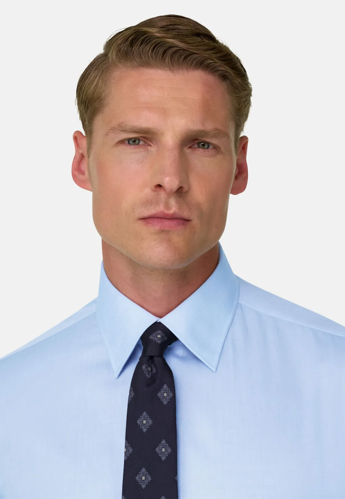 Boggi, Camicia Resca In Mussola Di Cotone Regular Fit, Uomo, Azzurro, Taglia: 37 - immagine 3