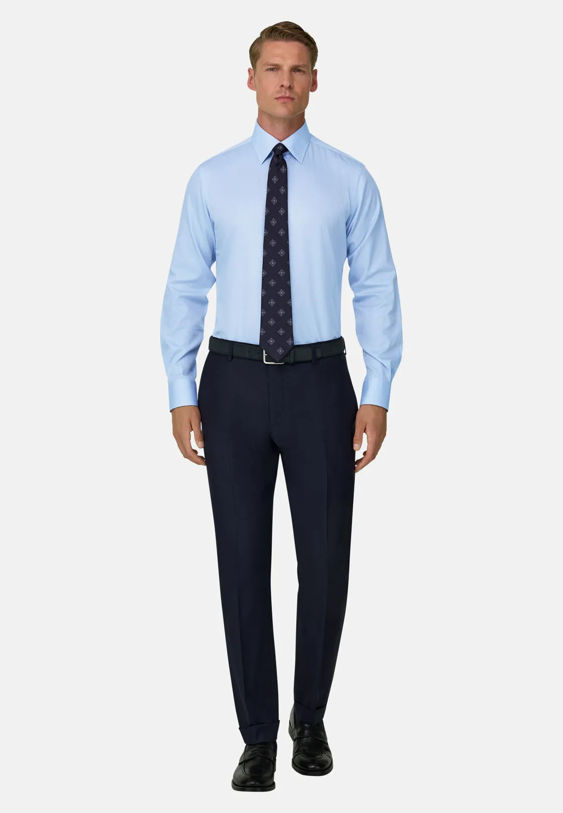 Boggi, Camicia Resca In Mussola Di Cotone Regular Fit, Uomo, Azzurro, Taglia: 41 - immagine 2