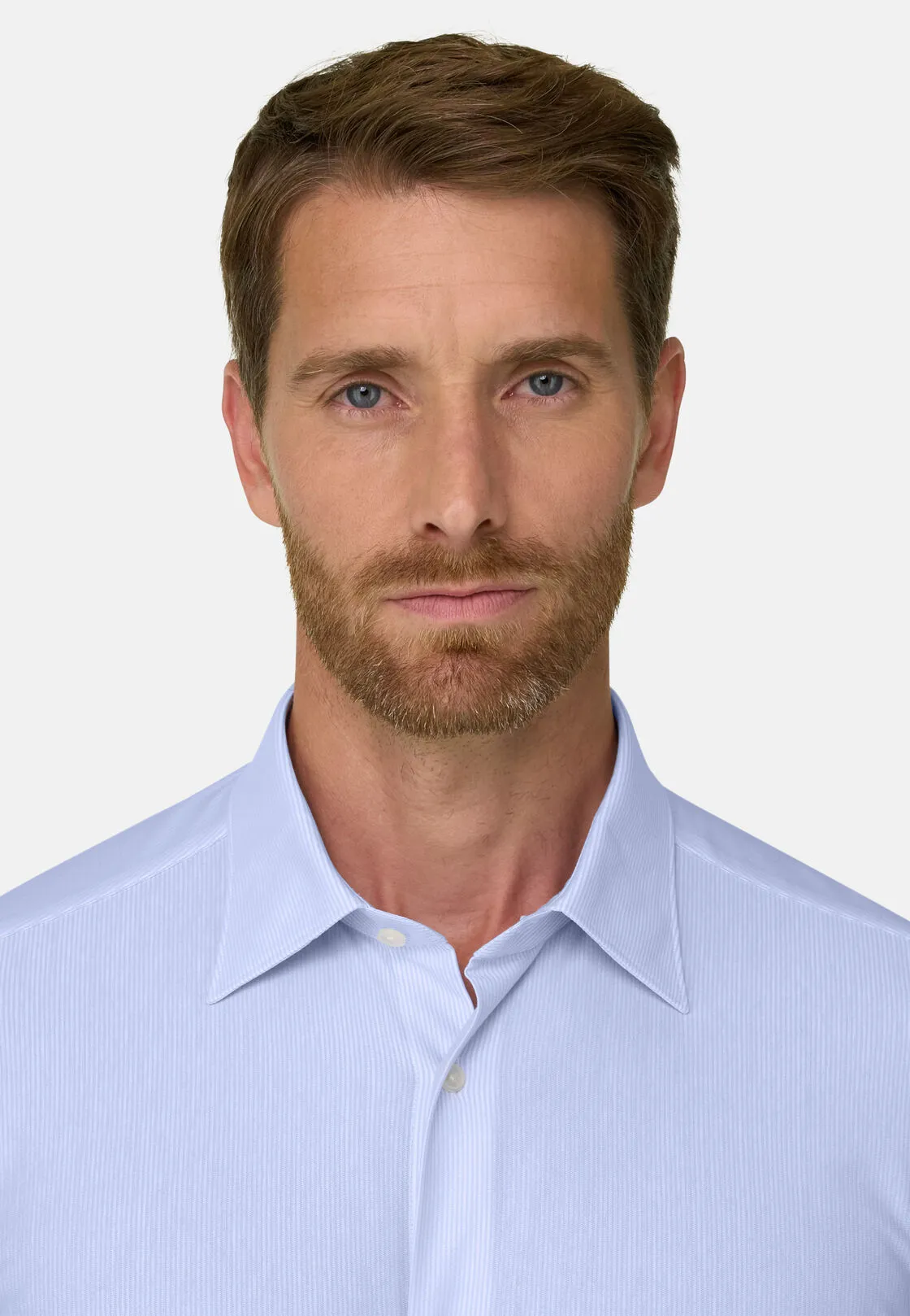 Boggi, Polo Camicia A Righe In Jersey Giapponese Regular Fit, Uomo, Azzurro, Taglia: XXL - immagine 4