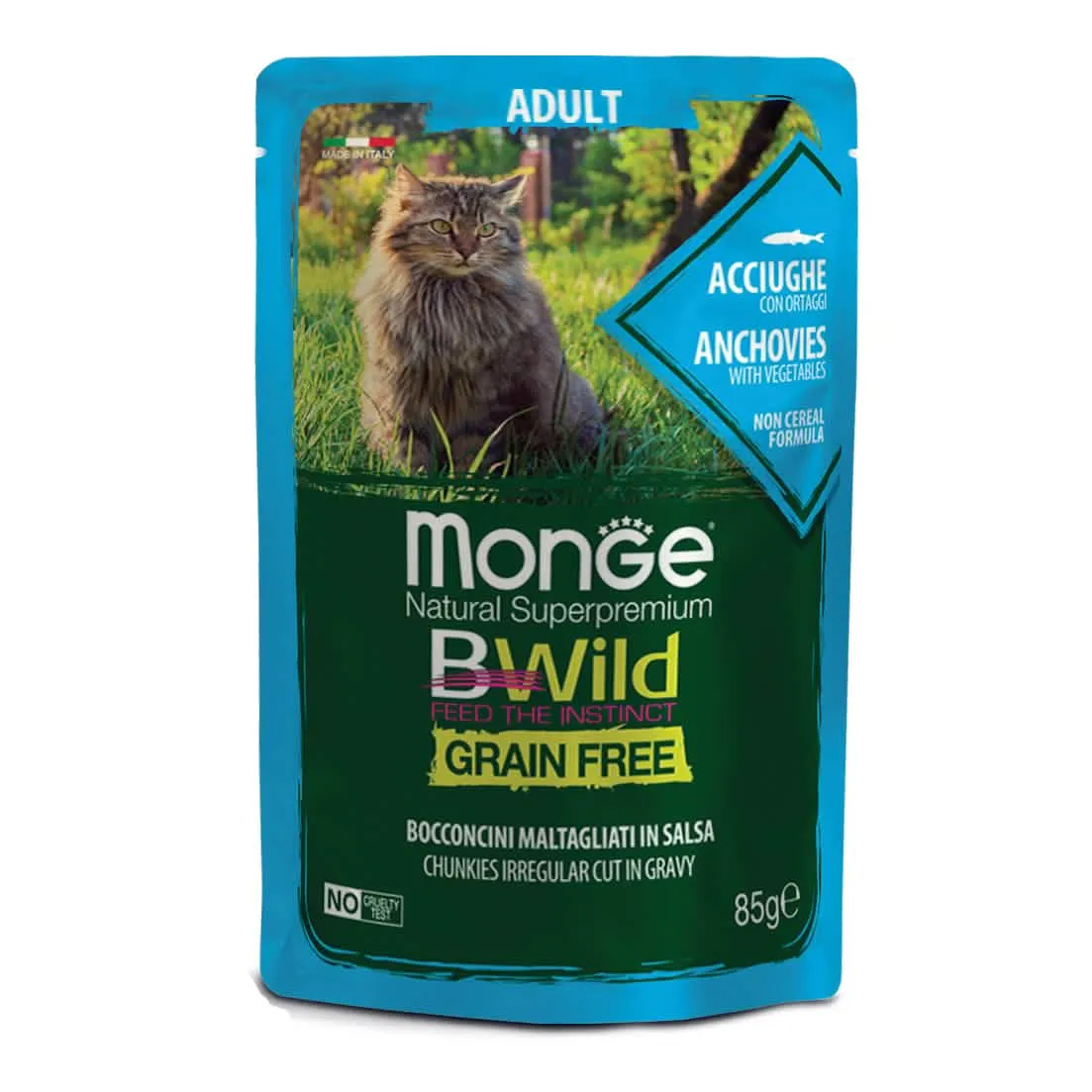 Monge bwild busta adult acciughe/ortaggi 85 g - immagine 1