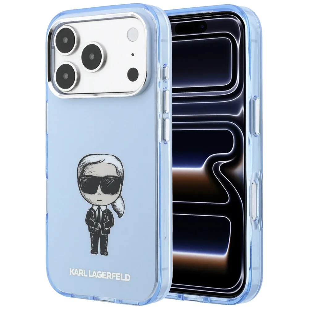 Custodia MagSafe per Apple iPhone 18 Pro / 17 Pro, Karl Lagerfeld, HC IML Ikonik Sketch Print, Blu - immagine 1