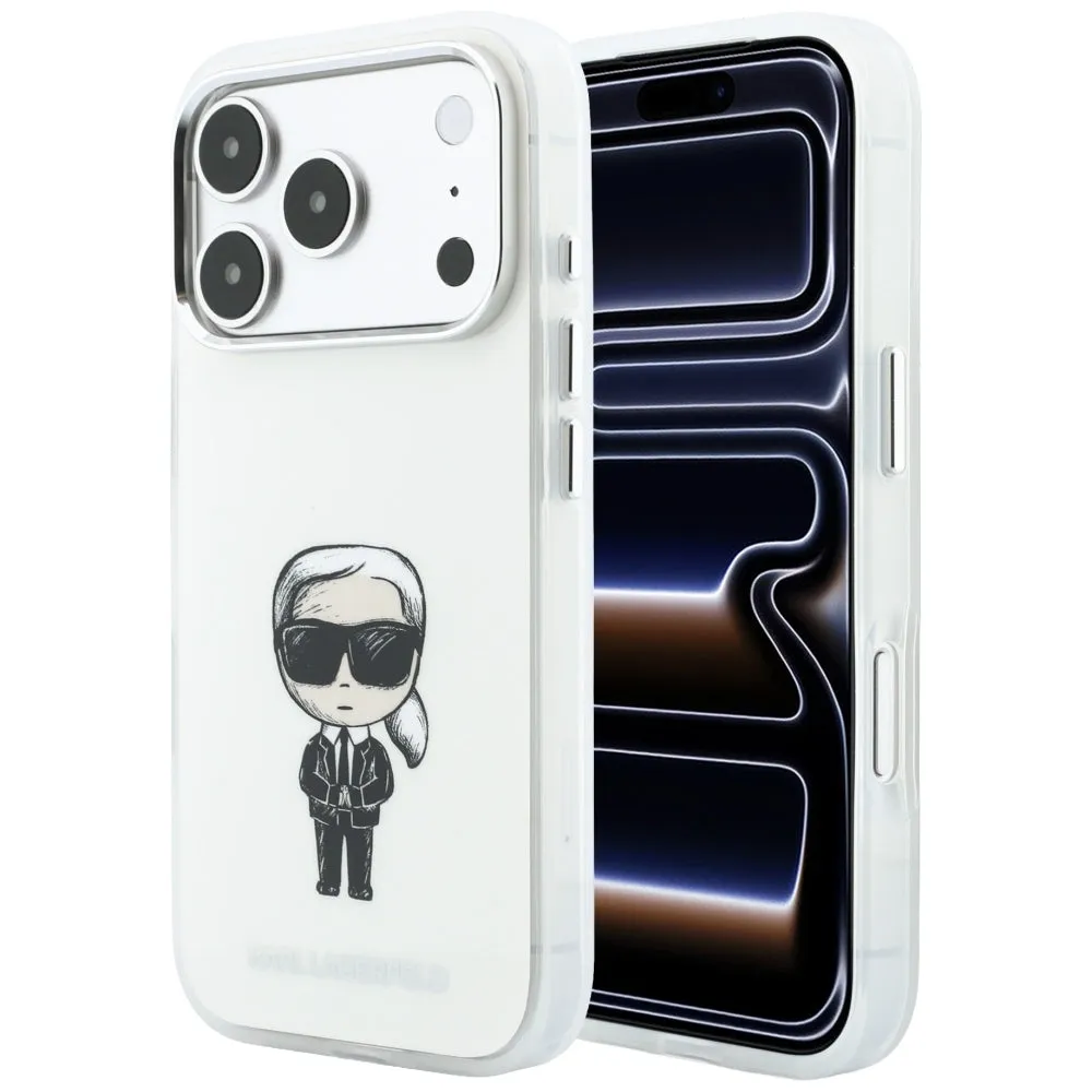Custodia MagSafe per Apple iPhone 18 Pro / 17 Pro, Karl Lagerfeld, HC IML Ikonik Sketch Print, Beige - immagine 1