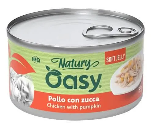 Oasy wet cat natury soft jelly pollo con zucca lattina 85 g - immagine 1