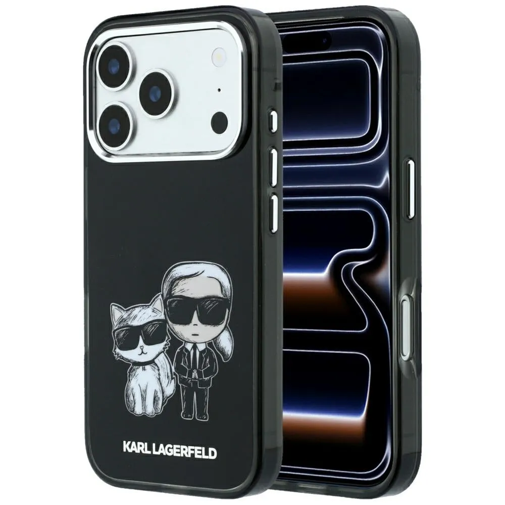 Custodia MagSafe per Apple iPhone 18 Pro Max / 17 Pro Max, Karl Lagerfeld, IML KC Bodies Sketch Print, Nera - immagine 1