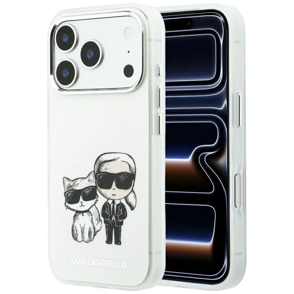 Custodia MagSafe per Apple iPhone 18 Pro / 17 Pro, Karl Lagerfeld, IML KC Bodies Sketch Print, Beige - immagine 1