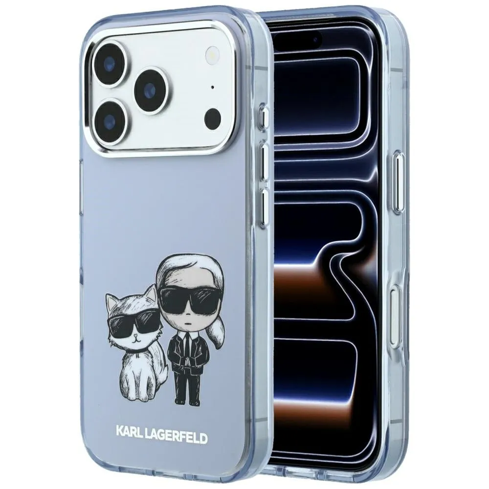 Custodia MagSafe per Apple iPhone 18 Pro / 17 Pro, Karl Lagerfeld, IML KC Bodies Sketch Print, Blu - immagine 1