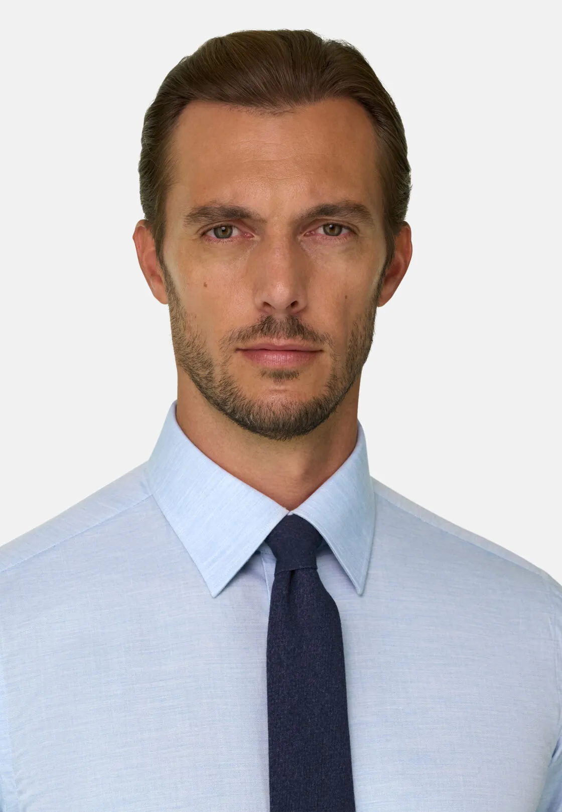 Boggi, Camicia In Twill Di Cotone Regular Fit, Uomo, Azzurro, Taglia: 39 - immagine 3