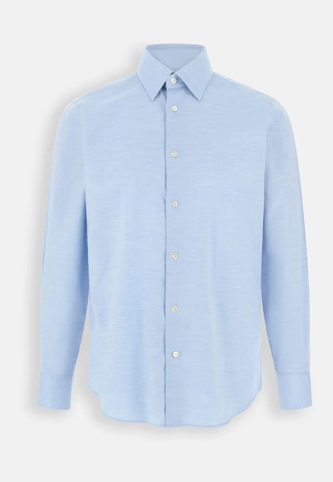 Boggi, Camicia In Twill Di Cotone Regular Fit, Uomo, Azzurro, Taglia: 40 - immagine 6