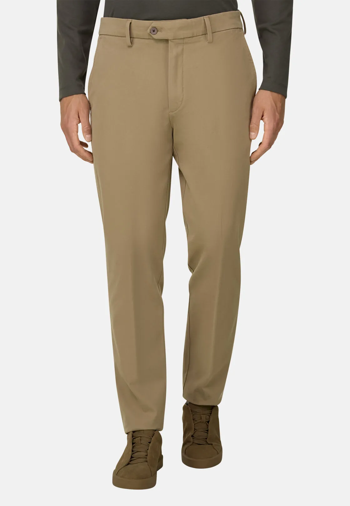 Boggi, Pantaloni In Cotone Tencel® Modal Elasticizzato, Uomo, , Taglia: 34 - immagine 1