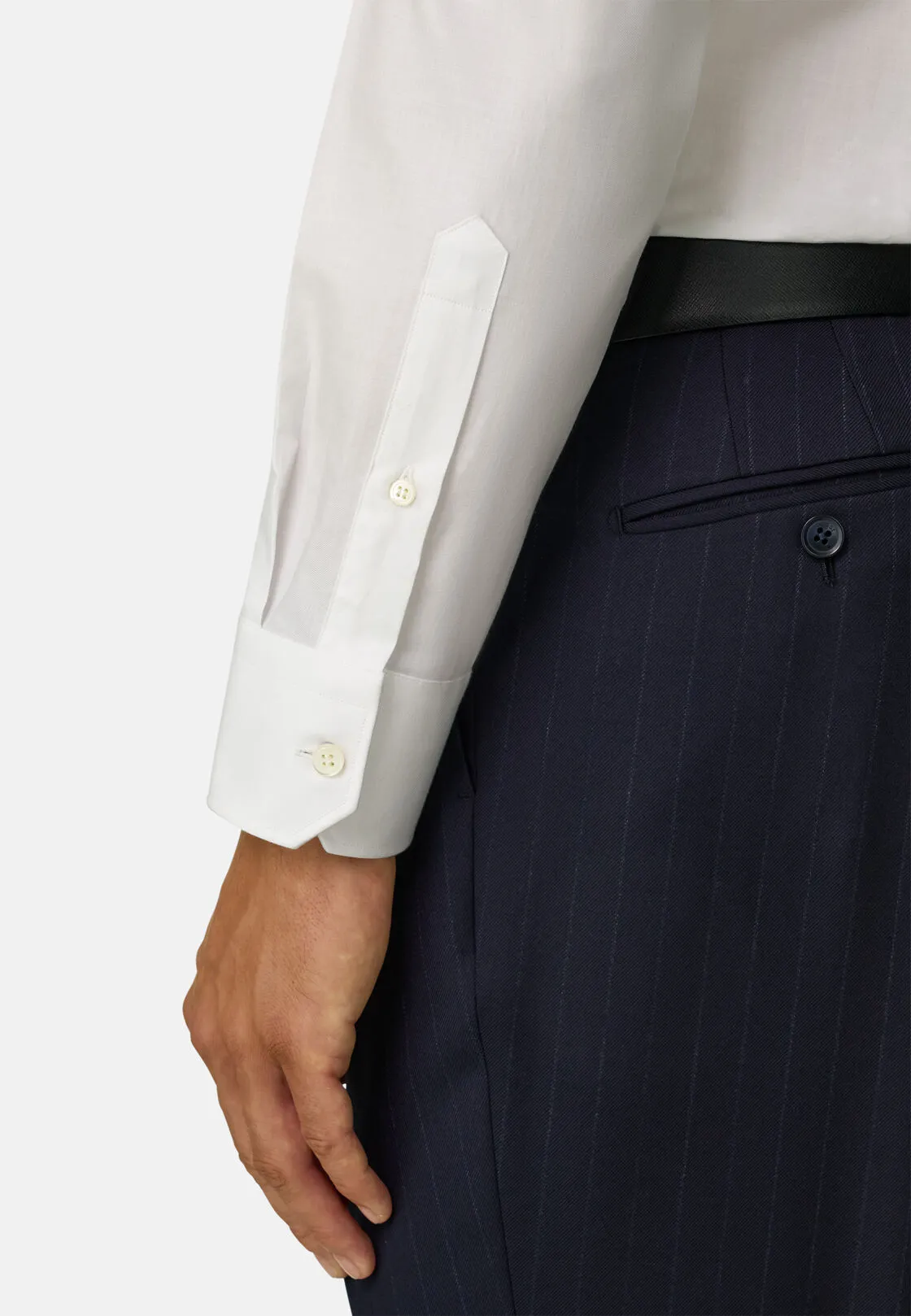 Boggi, Camicia In Twill Di Cotone Regular Fit, Uomo, Bianco, Taglia: 39 - immagine 3
