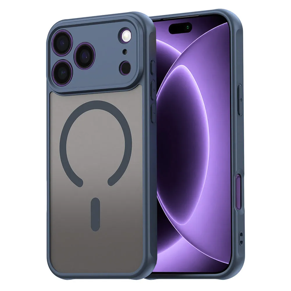 Custodia MagSafe per Apple iPhone 18 Pro / 17 Pro, Techsuit, HaloFrost II, Blu Navy - immagine 1