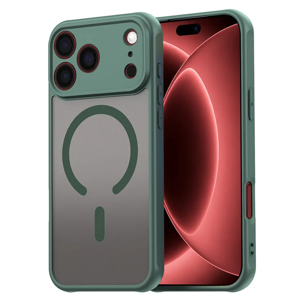 Custodia MagSafe per Apple iPhone 18 Pro Max / 17 Pro Max, Techsuit, HaloFrost II, Verde - immagine 1