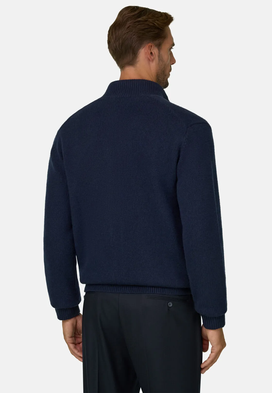 Boggi, Cardigan Lupetto In Lana Cashmere, Uomo, Navy, Taglia: M - immagine 4