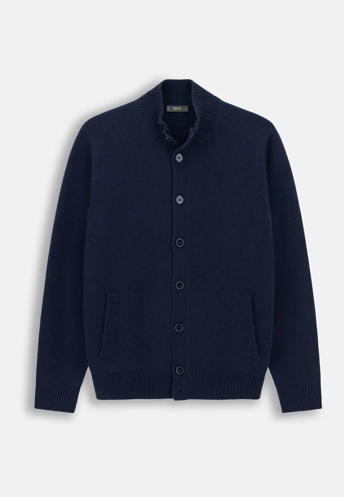Boggi, Cardigan Lupetto In Lana Cashmere, Uomo, Navy, Taglia: M - immagine 5