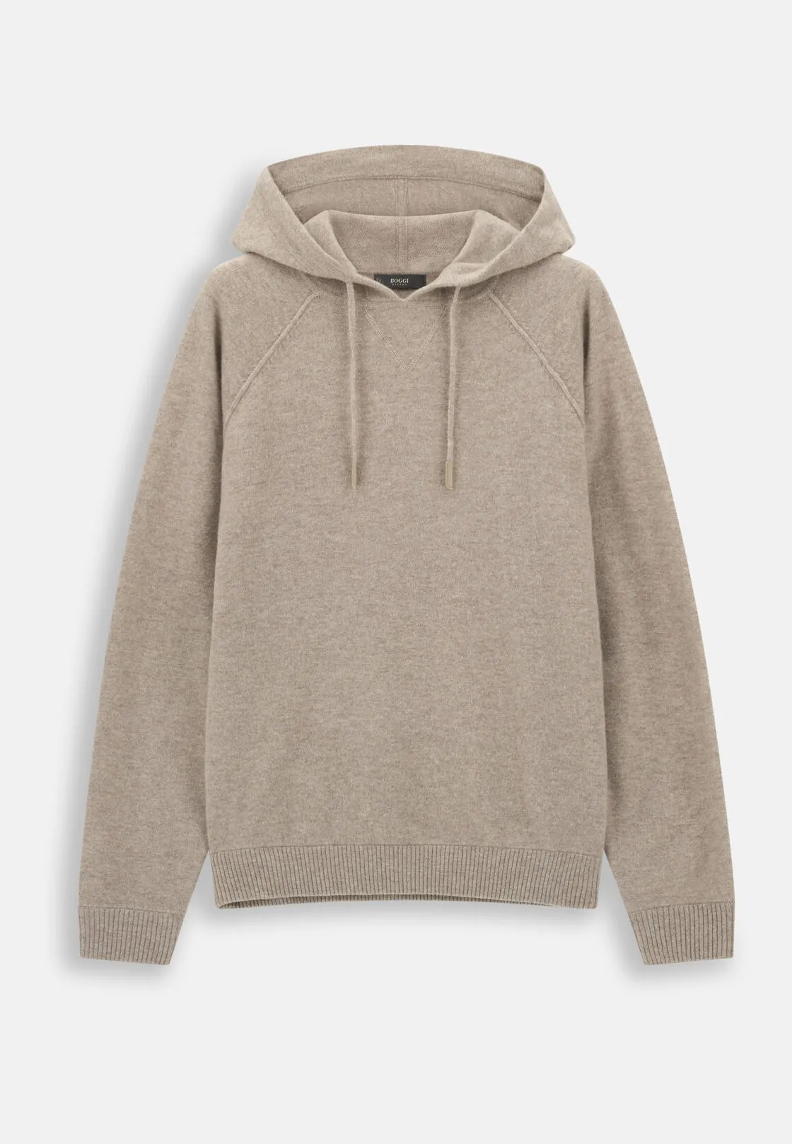 Boggi, Felpa Di Maglia In Lana Merino E Yak, Uomo, Sabbia, Taglia: XL - immagine 5