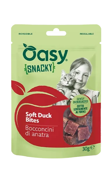 Oasy snack cat snacky bocconcini di anatra busta 30 g - immagine 1