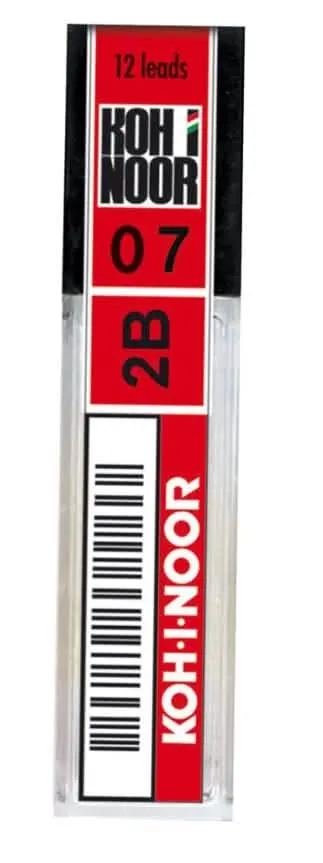 Mine Mina 0,7 mm 2B KOH NOOR - Astuccio da 12 Mine - immagine 1