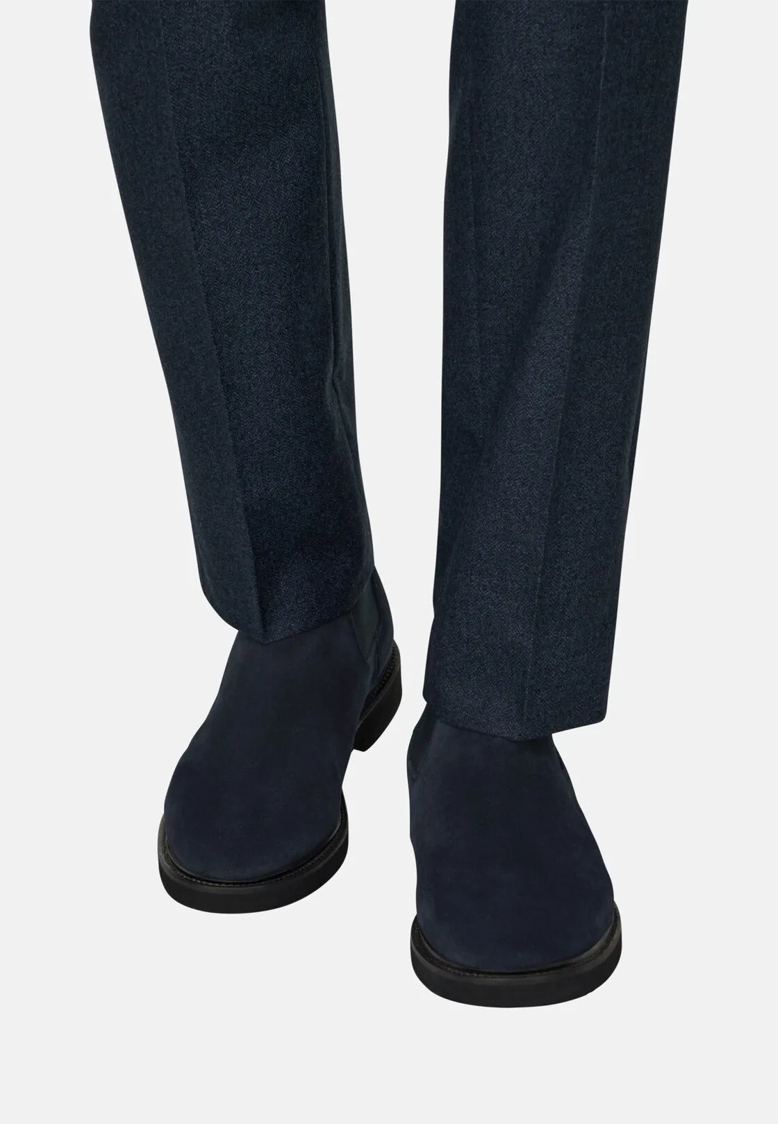 Boggi, Stivaletti In Pelle Scamosciata, Uomo, Navy, Taglia: 46-12 - immagine 2