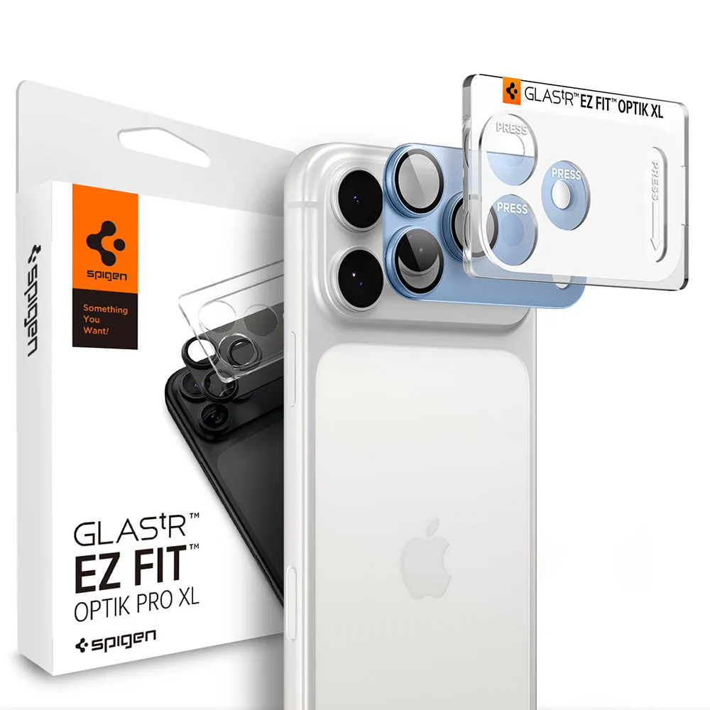 Pellicola protettiva per fotocamera posteriore Spigen GlastR EZ FIT Optik Pro XL per Apple iPhone 18 Pro, vetro temperato, blu AGL12037 - immagine 1