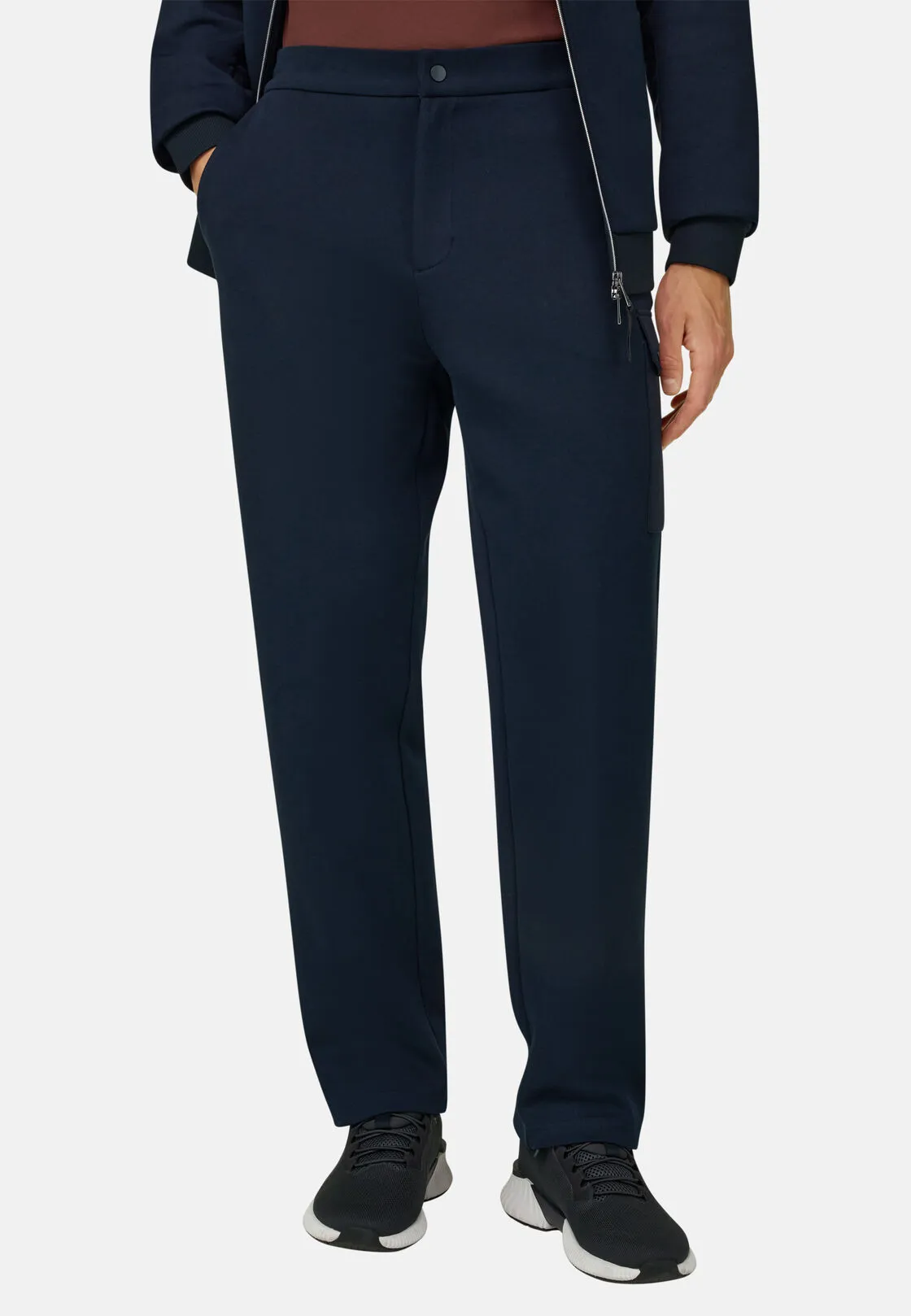 Boggi, Joggers In Misto Cotone Scuba B Tech, Uomo, Navy, Taglia: XXL - immagine 1