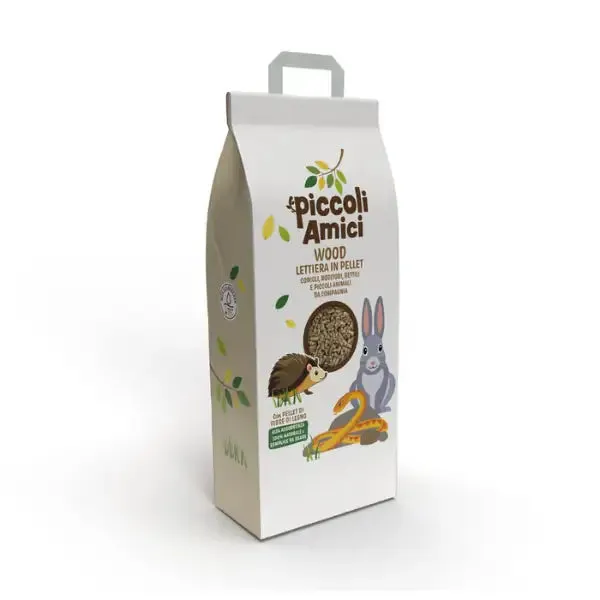 Piccoli Amici Cubetto Wood Lettiera in pellet per piccoli mammiferi 12 kg - immagine 1