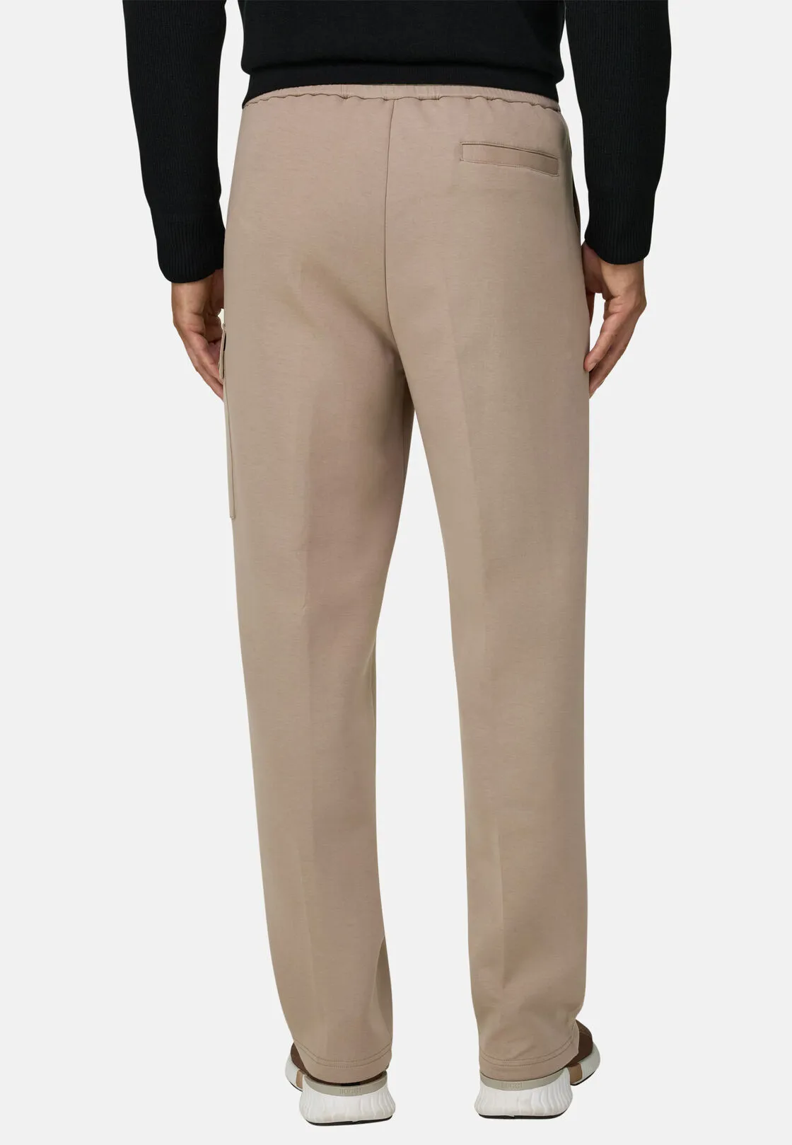 Boggi, Joggers In Misto Cotone Scuba B Tech, Uomo, Beige, Taglia: XL - immagine 5