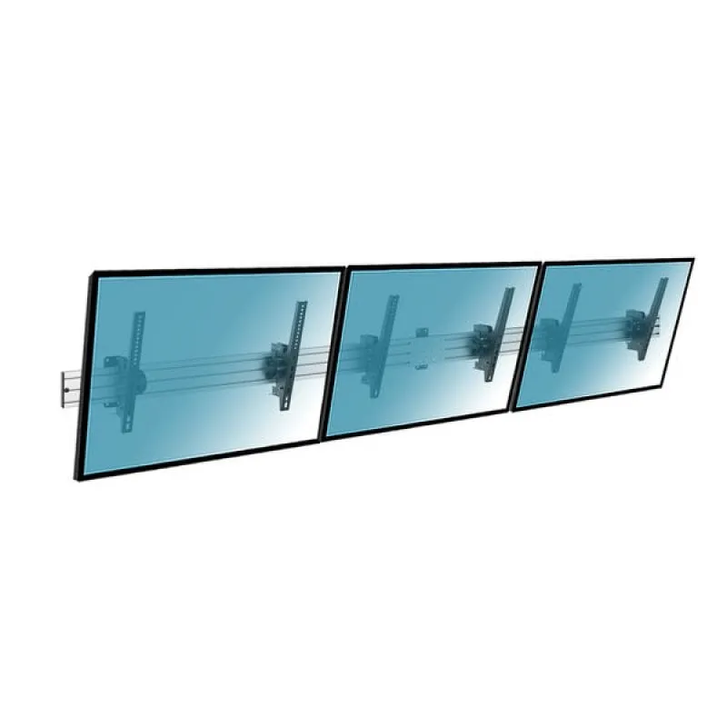Supporto da parete Kimex con scheda menu 3 schermi 45"-50" VESA 600x400 max. 50Kg - immagine 1