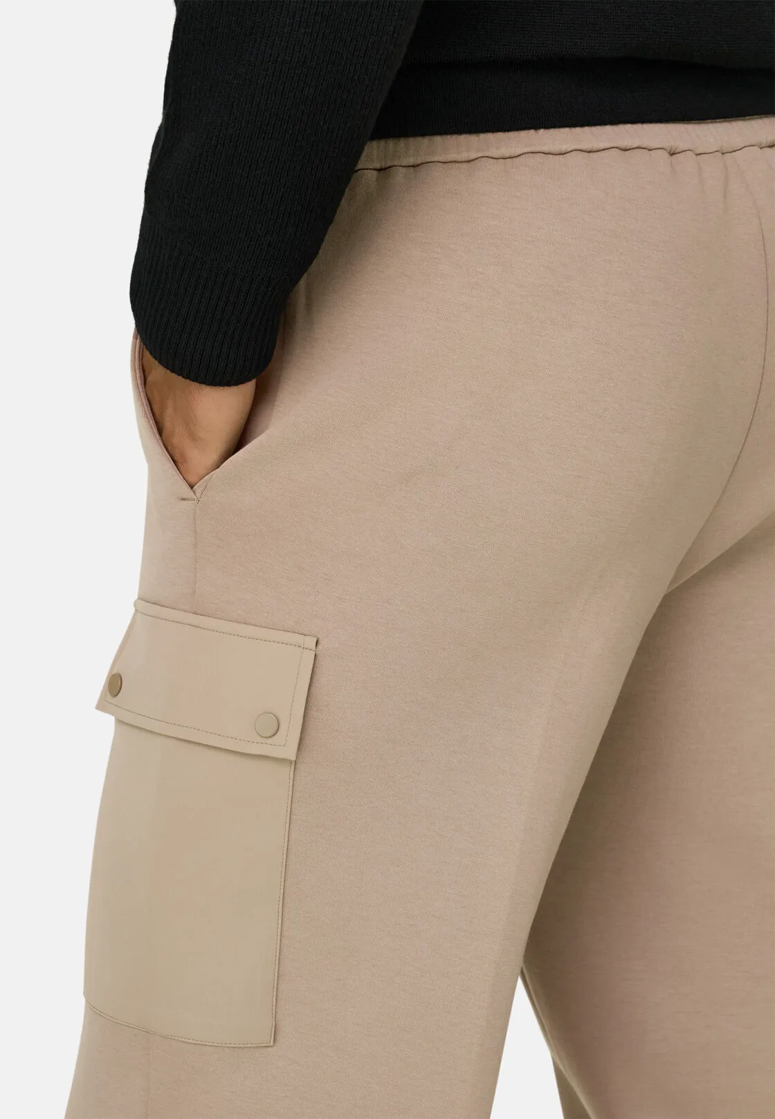 Boggi, Joggers In Misto Cotone Scuba B Tech, Uomo, Beige, Taglia: XXL - immagine 3