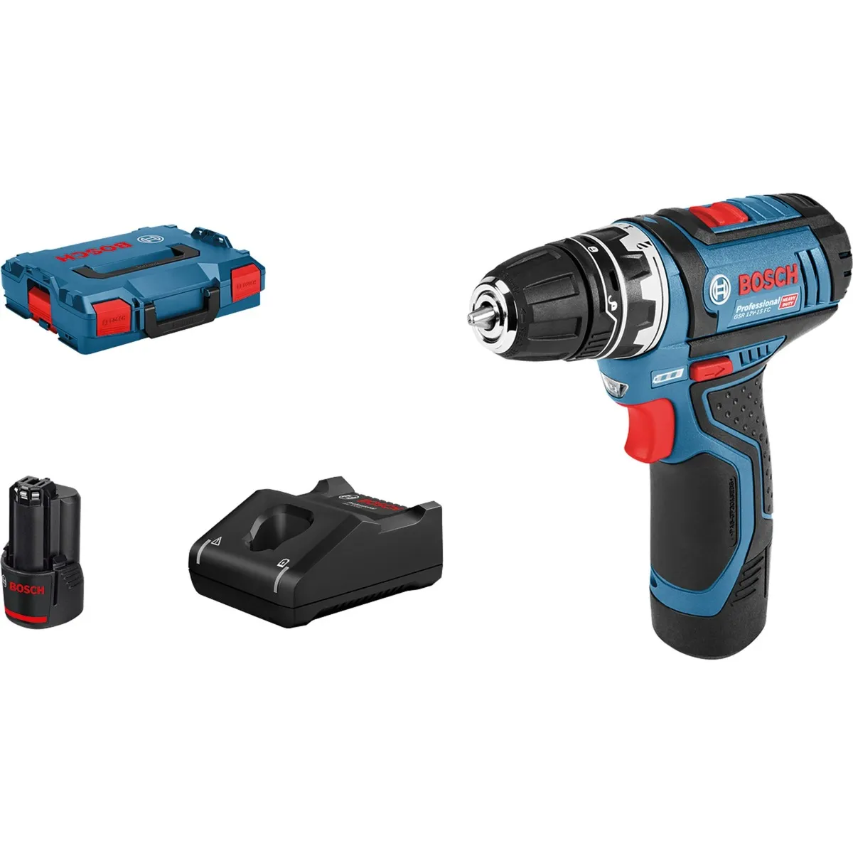 GSR 12V-15 FC Flex Professional 1300 Giri/min Senza chiave 600 g Nero, Blu, Cacciavite - immagine 1