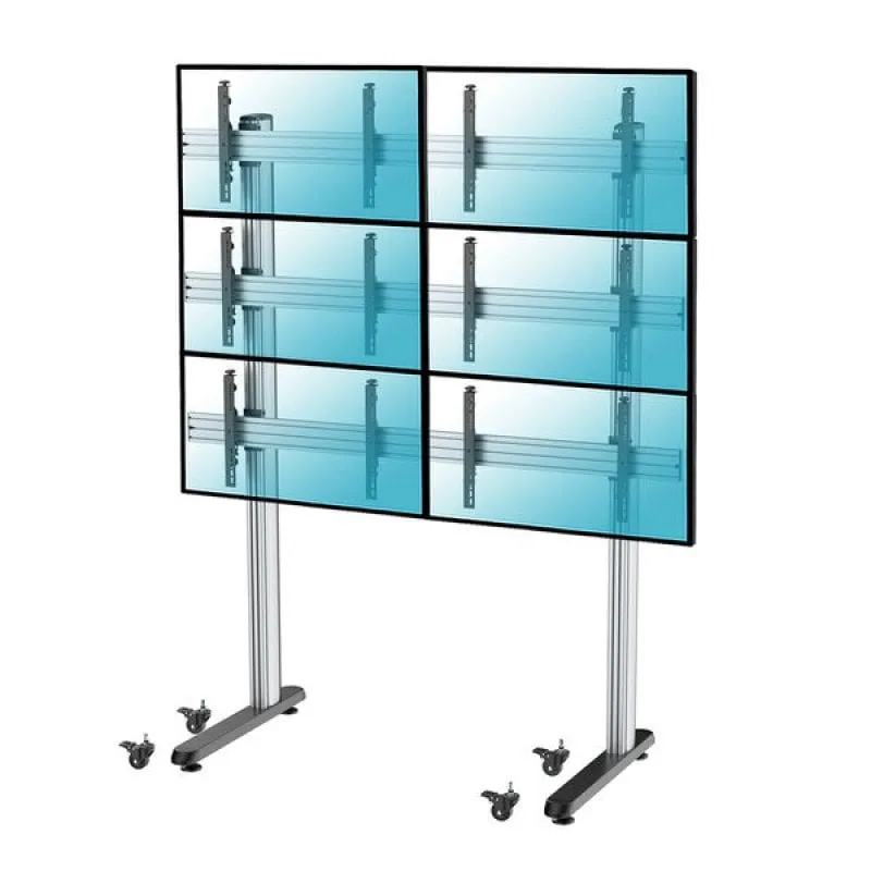 Supporto da Pavimento Kimex per 6 Schermi TV 45"-55" VESA 600x400 Max 50Kg - immagine 1