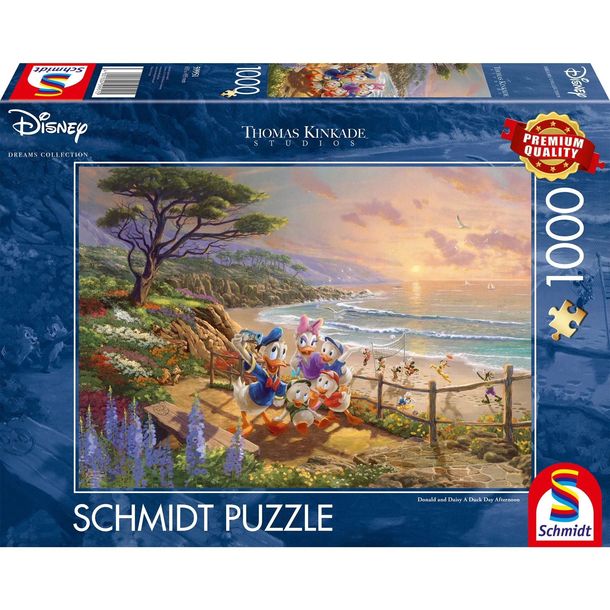 Thomas Kinkade Studios: Disney - Donald e Daisy Un pomeriggio d''anatra, Puzzle - immagine 1