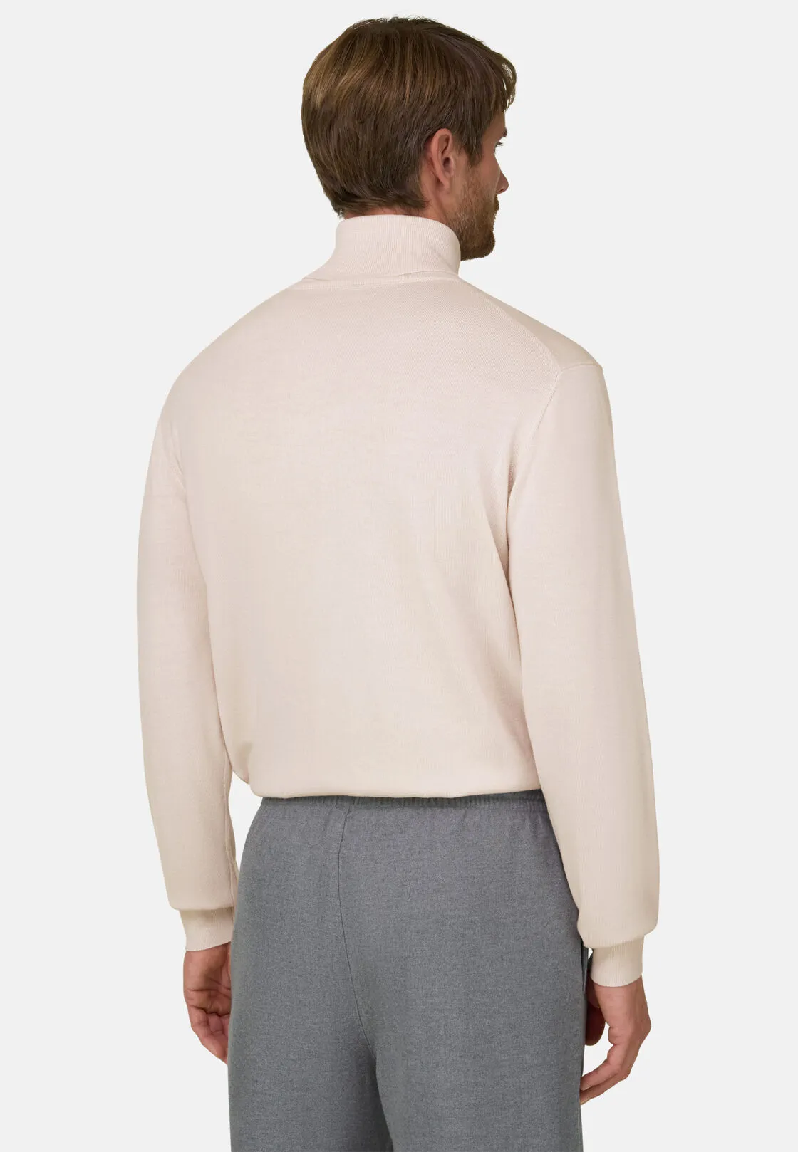 Boggi, Dolcevita In Lana Merino Extrafine, Uomo, Offwhite, Taglia: XL - immagine 4