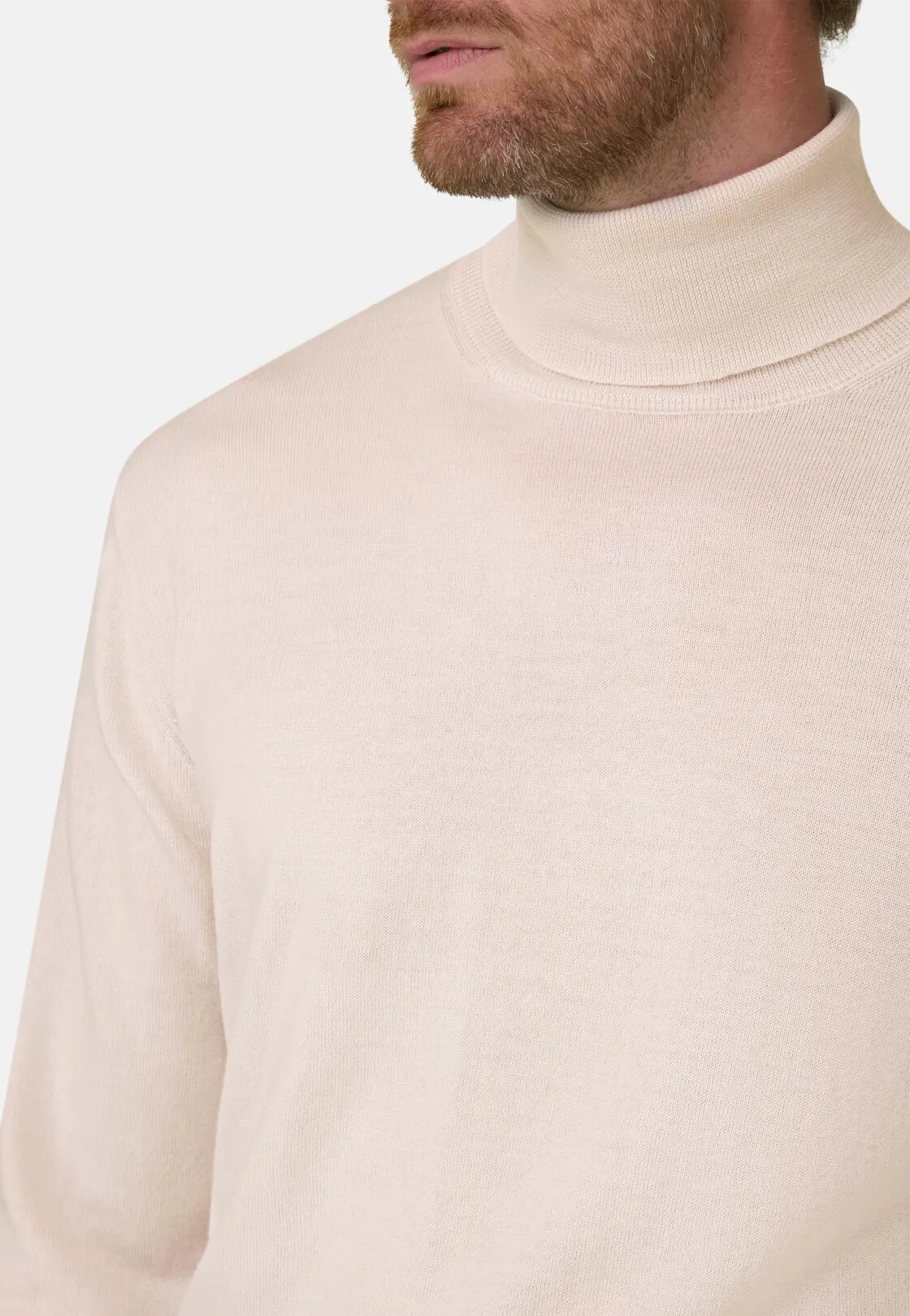 Boggi, Dolcevita In Lana Merino Extrafine, Uomo, Offwhite, Taglia: XXL - immagine 3
