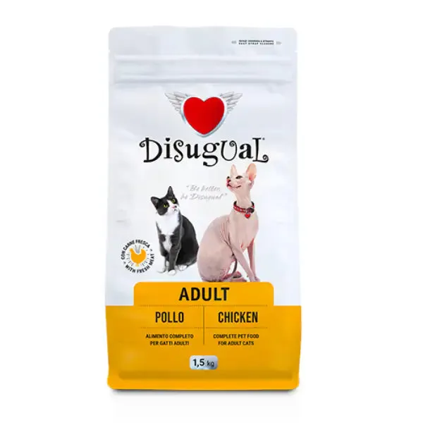 Disugual Cat Adult Pollo 1,5 kg - Croccantini per gatti - immagine 1