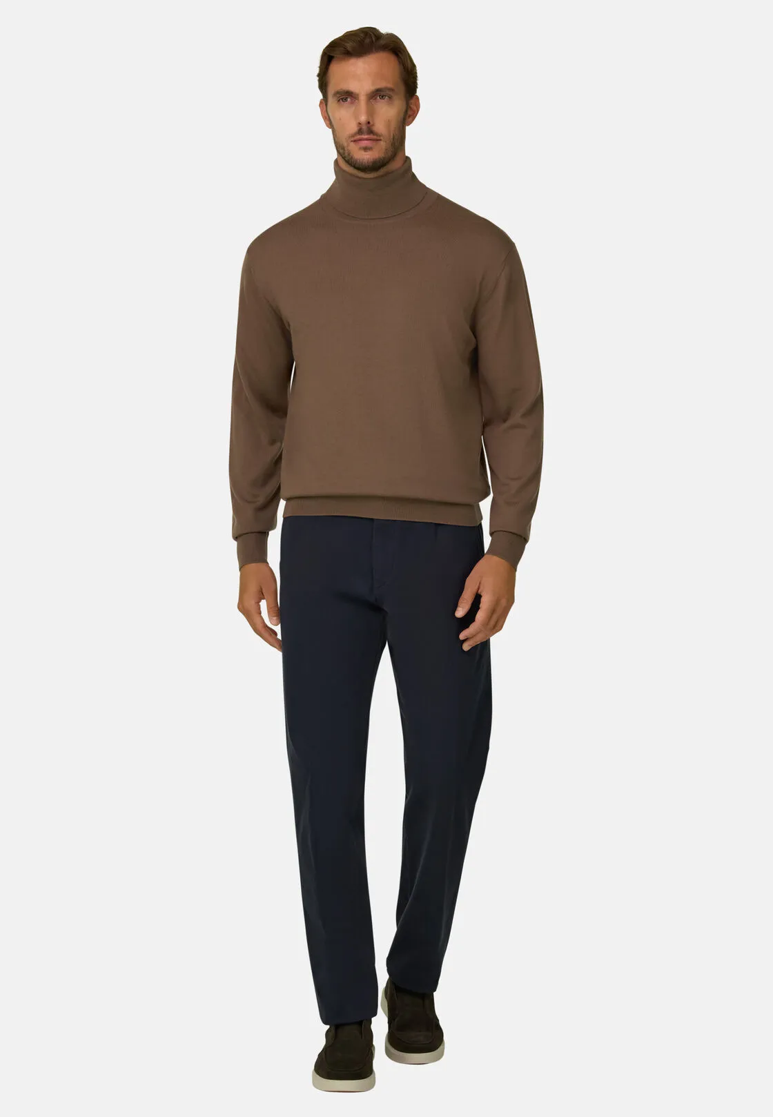 Boggi, Dolcevita In Lana Merino Extrafine, Uomo, Marrone, Taglia: M - immagine 2