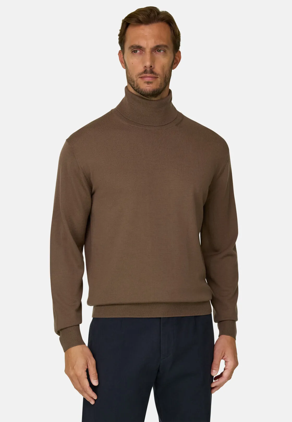Boggi, Dolcevita In Lana Merino Extrafine, Uomo, Marrone, Taglia: S - immagine 1