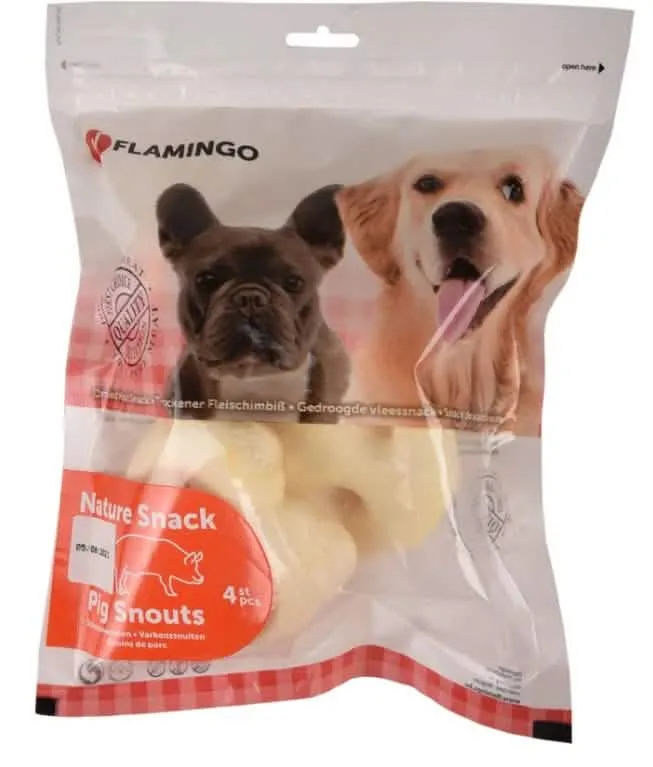 FLAMINGO CANE SNACK NATURE MUSO DI MAIALE CF. (4 PZ) - immagine 1