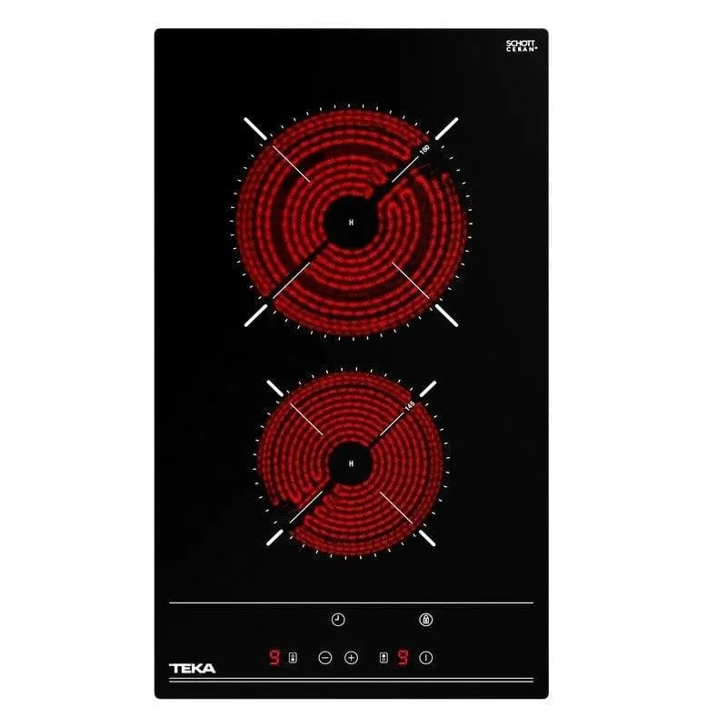 Piastra Vitroceramica Teka TBC 32010 TTC 2 Zone 30 cm Nera Integrata - immagine 1