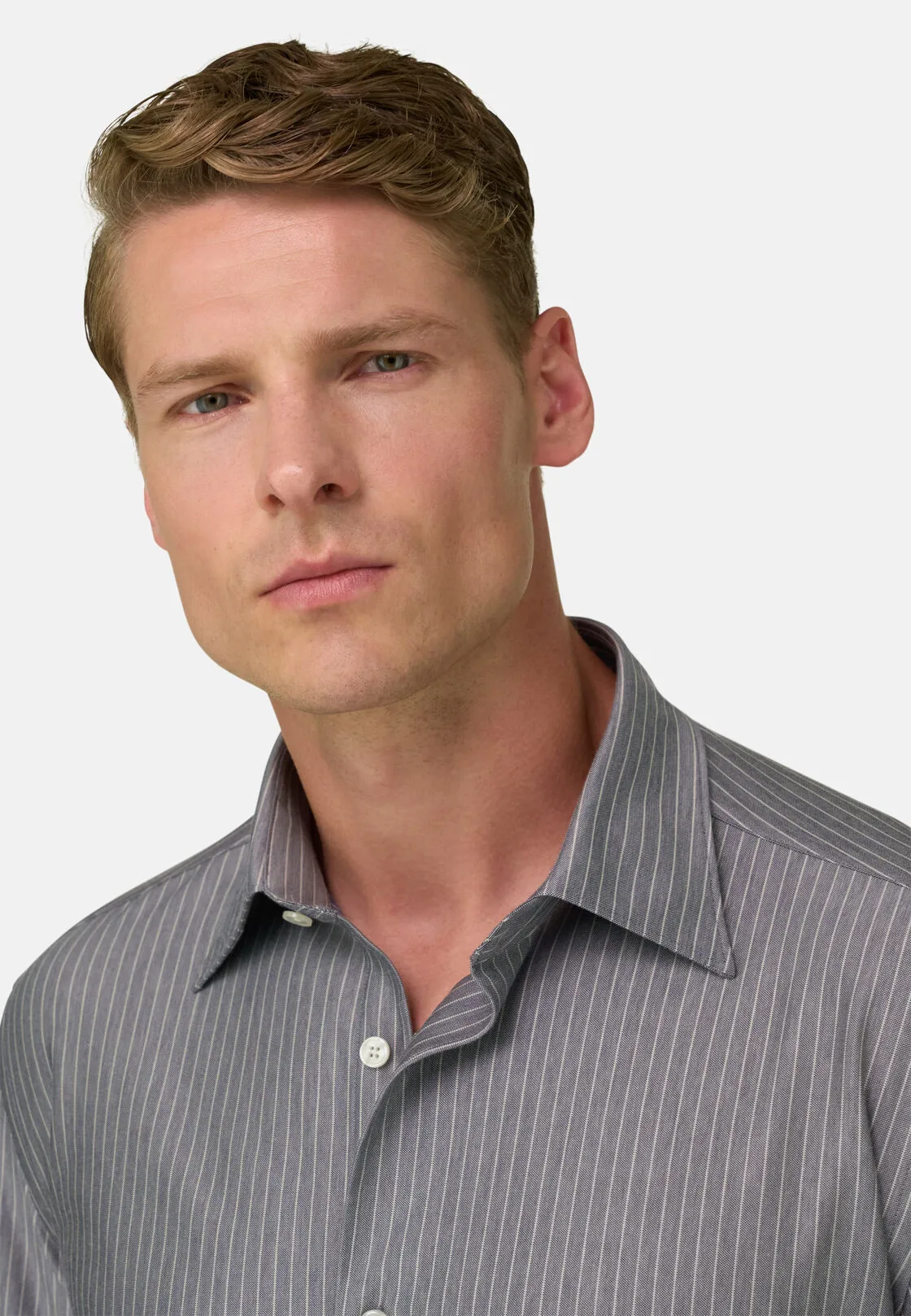 Boggi, Polo Camicia A Righe In Jersey Giapponese Regular Fit, Uomo, Navy, Taglia: XL - immagine 3