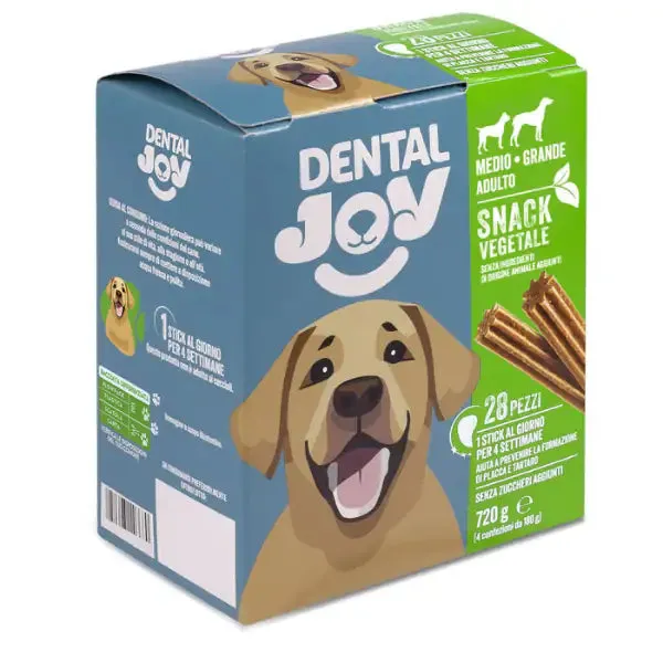DentalJoy Dog Adult Medium/Large Snack Dentali Vegetale 28 Stick - immagine 1